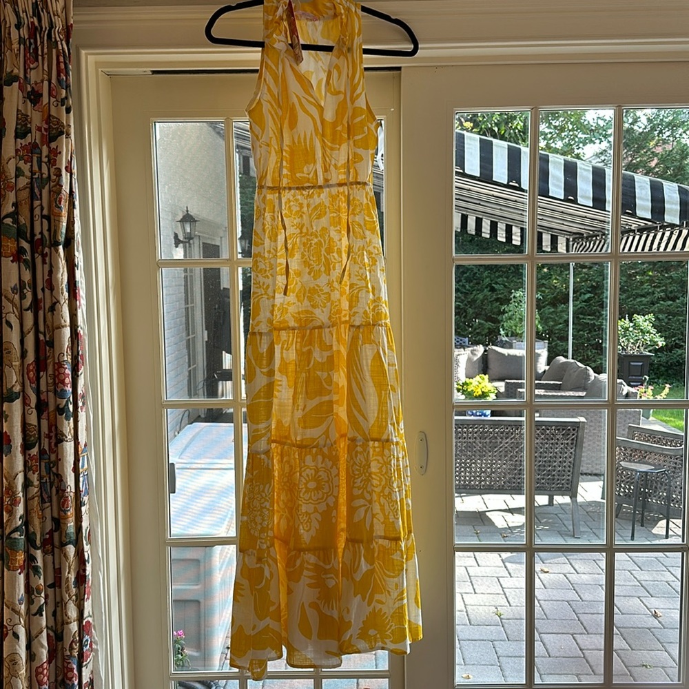 Brand new yellow and white maxi